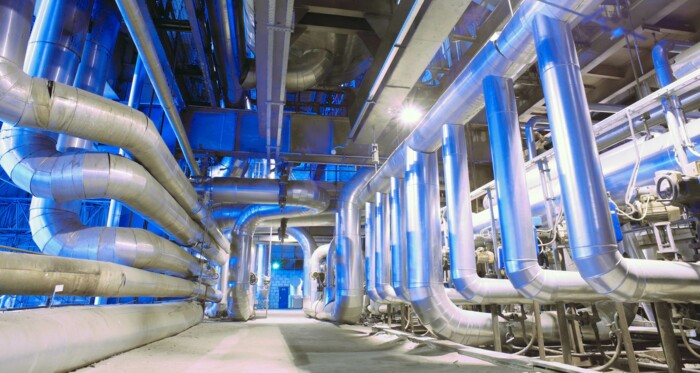 Maschinenraum einer Biogasaufbereitungsanlage