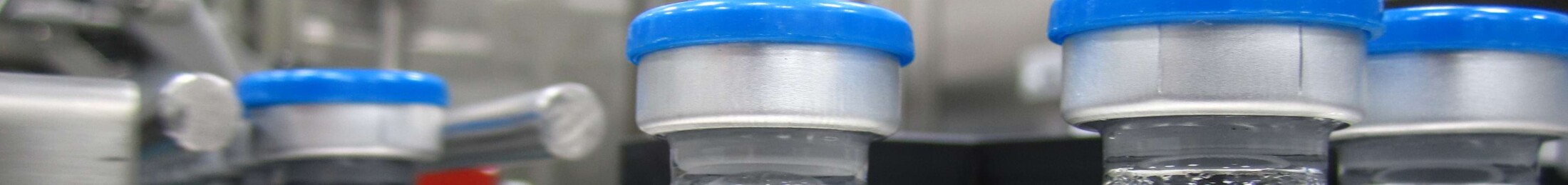 Lyophilisations Phiolen im Gefriertrocknungsprozess