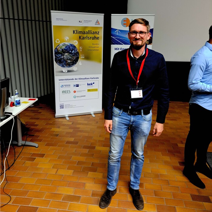 Unser Projektingenieur Tobias Wurz an der Hochschule in Karlsruhe